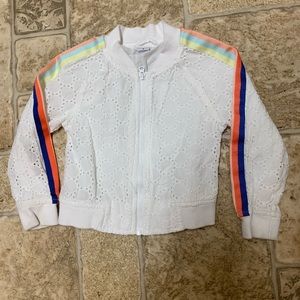 Janie and Jack Eyelet Bomber Jacket